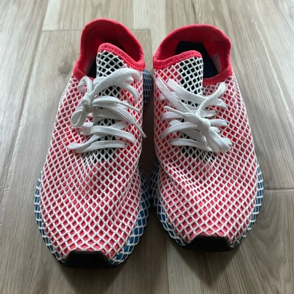 adidas gazelle silver green womens Adidas Deerupt Runner B41772 Mens Blue Mesh Lace Up Lifestyle Sneakers